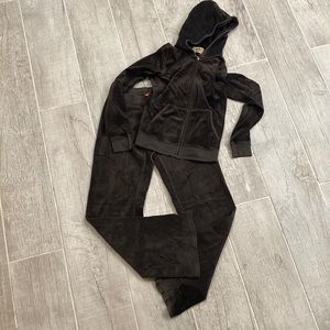 Juicy Couture jumpsuit, brown velour, top is a size M and bottoms are size S